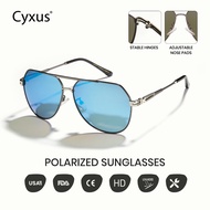 [Local Seller] Cyxus Anti-Glare Polarized Aviator Sunglasses Men/Women UV Protection Double Bridge C