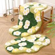 [COD] Green Moss Bathroom Rug Non Slip Water Absorbent Bath Mat 3D Fluffy Shower Carpet 24x47in