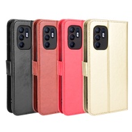 Suitable for OPPO Reno 6 4G Phone Case Card Lanyard Protective Case Reno6 4G Flip Leather Case Protective Case SHS