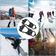【FDX】 8 /10Teeth Ice Gripper For Shoes Snow Crampons Anti-Slip Ice Gripper Hiking Cleats Spikes Trac