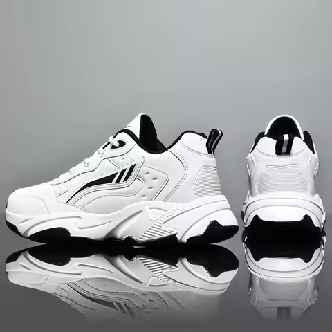 SYTK PU Leather Sneakers Men Casual Shoes Sports Boys Pure Black Plus Big Size 47 48 Tenis Masculino