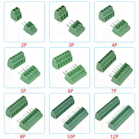 5/10pcs KF128 2.54mm PCB Mini Screw Terminal Blocks Connector for Wires KF128-2.54 2P 3P 4P 5P 6P 7P