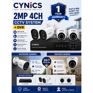 CYNICS CCTV ANALOG PACKAGE 2MP 4CH CAMERA + DVR