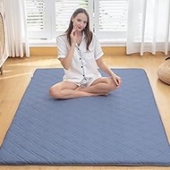 CHERRYLUX Japanese Floor Mattress, Futon Mattress Foldable, Roll Up Tatami Mat with Washable Cover