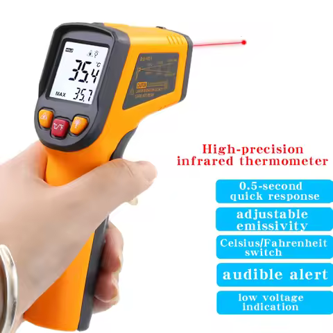 NJTY Infrared Thermometer Industrial High Precision Temperature Gun Electronic Water Oil Temperature