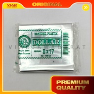 Dollar Brand Small Clear Plastic Bag Size 8x17 Thickness 0.1 100 Sheets Plastic 8x17 (343) Dollar/ 8