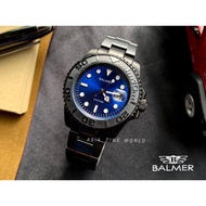 [Original] Balmer 7918G BK-45 Classic Sapphire Men Watch with Blue Dial and Black Stainless Steel