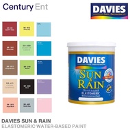 1 Liter | DAVIES Sun &amp; Rain | Elastomeric Water-based Paint | Waterproofing Paint | Sold Per 1L