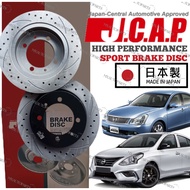 JCAP JAPAN NISSAN ALMERA 1.5 N17 SYLPHY 2.0 G11 DRILLED SLOTTED SPORT DISC ROTOR ( FRONT )