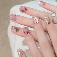 【DD318】 Fake Nails Gel Thai Shop Waterproof 24 Pieces/Box