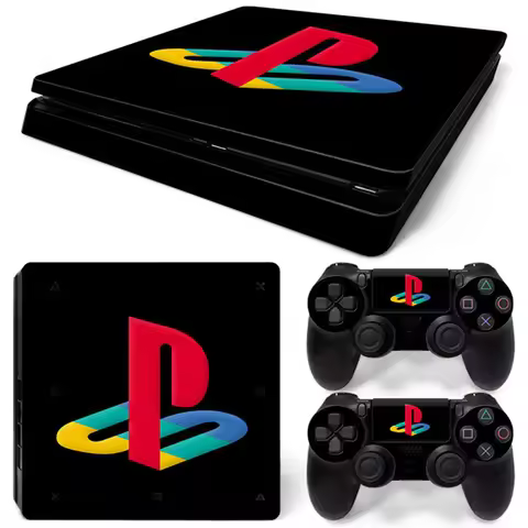 Game accessories Sticker for PS4 Slim Vinyl Decal Skin for PS4 Slim Console & Two Controller Sticker