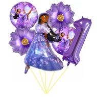 Isabella Foil Balloons Girls Encanto Birthday Theme Party Decorations Kids Toys Cartoon Balloon Purp