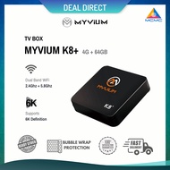 MYVIUM K8+ TV Box 4G+64GB All Channel Sports Drama Full Episode Bluetooth 5.2 HD 6K Wireless Original