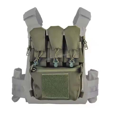 V5 FCPC Back Panel Zipper on Backplate Airsoft Vest Expansion Bag Triple Pouch Plate Carrier Tactica