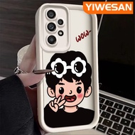 YIWESAN เคสปลอกสำหรับ Samsung Galaxy A53 5G A54 5G A51 M40s A71 A73 5G ลายการ์ตูนน่ารักคู่ดีไซน์ใหม่เคสมือถือกันกระแทกง่ายเคสนิ่มซิลิโคนรวมทุกป้องกันเลนส์กล้อง