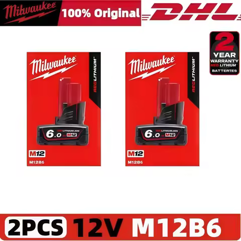 Milwaukee 12V Battery, 6.0Ah Milwaukee Rechargeable Battery For Milwaukee M12 Tool 48-11-2402 48-11-