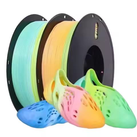 Flexible TPU Filament 1.75mm 1kg/500g/250g/200g Rainbow Color Change Filament TPU 3D Printer TPU Fex