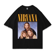 เสื้อยืดคอกลมเสื้อยืด พิมพ์ลาย Nirvana Hanson Brothers Nirvana 90-An สไตล์วินเทจS-4XLS-5XL