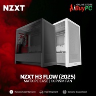 NZXT H3 Flow (2025) mATX PC Case (Black/White)