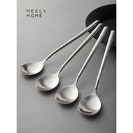 Meelyhome304 Stainless Steel Spoon Stirring Soup Spoon Household Watermelon Spoon Long-handled Rice 