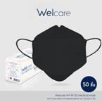 หน้ากากอนามัยทางการแพทย์ Welcare ทรง 3D รุ่น WF-99 สีดำ (กล่องบรรจุ 50 ชิ้น) ขนาด 8x21.5 ซ.ม.