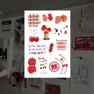 "apple Red" - Cute Waterproof Sticker Decorate Notebooks, Laptops, Phones