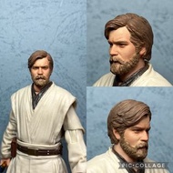 [1/12]Obi Wan 歐比王 頭雕 Star Wars 星球大戰 SHF Mafex Hasbro Black Series