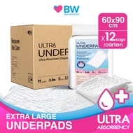 BW - Adult Ultra Absorbent Underpads (12 Bags/CTN, Size XL 60x90 cm)