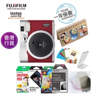 香港行貨保用一年 Instax Mini90 紅色套裝 即影即有相機