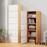 YIXIN Living Room Wooden Tier Cabinet Storage Cabinet With Door Bedroom Narrow Lockers  Multi Layer Corner Cupboard Side Table