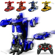bjm1_ty4gb One-key Deformation Robot Toy Transformation Electric Car Model with Remote Controller