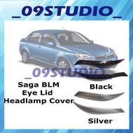 Proton Saga BLM Headlamp Eye Lip Cover Silver Black 1set