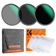 K&F Concept 49-82mm ND8 + ND64 + ND1000 + Filter Pouch + 3*cleaning cloths Neutral Density Filter Ki