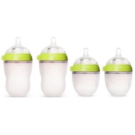 HIJAU Como Tomo Makassar Silicone Baby Milk Bottle 150 - 250 ml Green and Pink