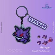 GANTUNGAN Gengar Keychain Pin Pokemon gastly haunter gigantamax Keychain Badge Merchandise Anime Han