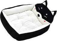 Pet Kennel Bed, Slip Bottom Plush Cartoon Dog Bed Cute All Seasons Universal Delicate Embroidered So