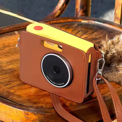 PU Leather Instant Camera Case Anti Scratch Solid Color Protective Cover Shockproof Portable for Kod