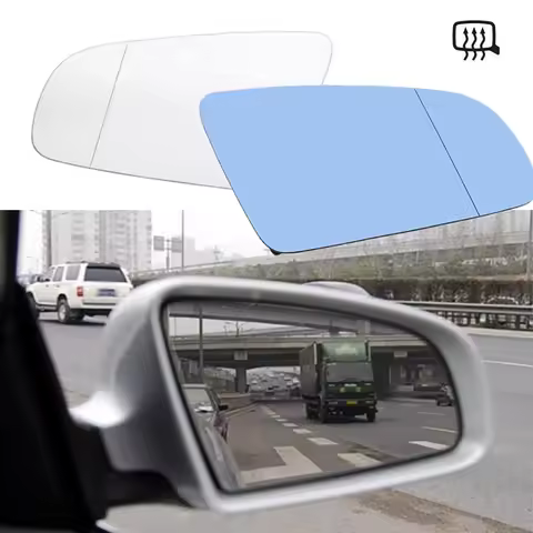 Left/Right Door Side Heated Wing Mirror Glass Rearview White Blue For Audi A3/S3 A4/S4 A6/S6 2002-20