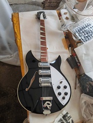 กีตาร์มืออาชีพรู F แบบกึ่งกลวง330รู Rickenbacer แบบกำหนดเอง