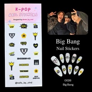 [K-pop Nail Stickers] Big Bang Daesung Taeyang TOP nail Stickers for nail decoration - Korean nail a