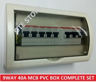 9WAY PVC MCB BOX COMPLETE SET (40A / 63A) (ABB)