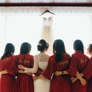 PROMO / TERMURAH Bridesmaid robe/ kimono satin / kimono bridesmaid
