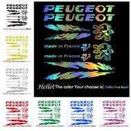 Peugeot Bike Decals  Frame Stickers Bicycle Stickers die-cut Decal Sticker Sheet Bicycle Frame Decals Stickers Graphic