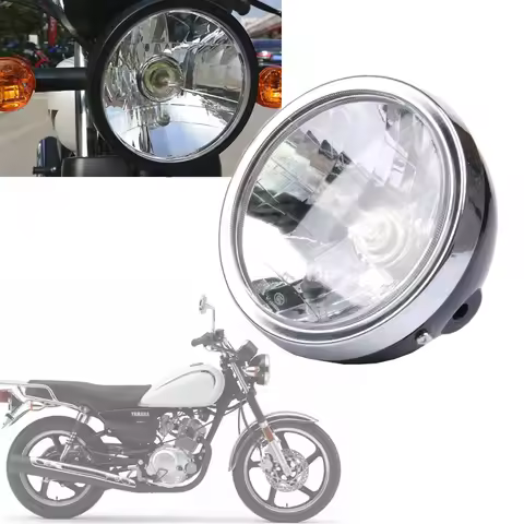Round Motorcycle Headlamp Headlight Halogen Front Light Lighting For YAMAHA JYM125-3F YB125SP YB125 