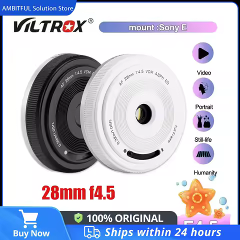 In stock Viltrox 28mm f4.5 Full Frame AutoFocus Lens for Sony FE-Mount Pancake Lens Fuji XF Fujifilm