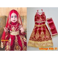 Maroon Lehenga Kids Ages 4,5,6 Years/Girls Indian Clothes