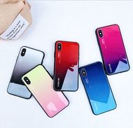 Fashion Tempered glass case For OPPO R17 Pro R15 R11 R11S R9 R9S Plus Color gradient back cover