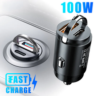 Mini 30W 12V-24V Type C QC 3.0 4.0 Car Charger PD 3.0 Fast Charging USB Charger