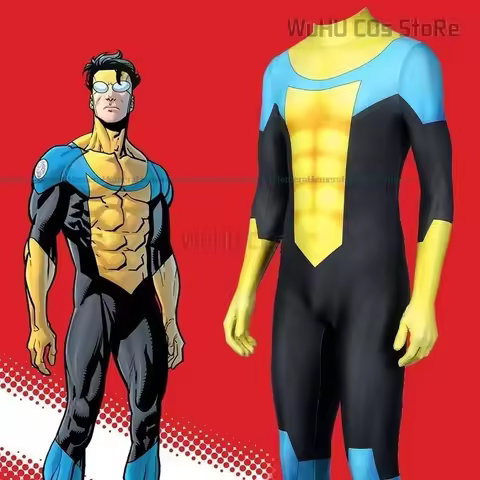 Anime Cartoon Invincible Mark Grayson Cosplay Men Costume Male Superhero Omni-man Fantasia Man Hallo