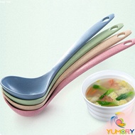 Yumory Wheat Straw Soup Spoon Food Scoop Plastic With Long Handle